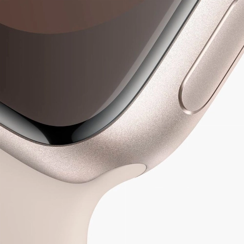 Apple Watch Series 9, 41 мм, корпус из алюминия цвета «сияющая звезда», спортивный ремешок цвета «сияющая звезда», размер S/M